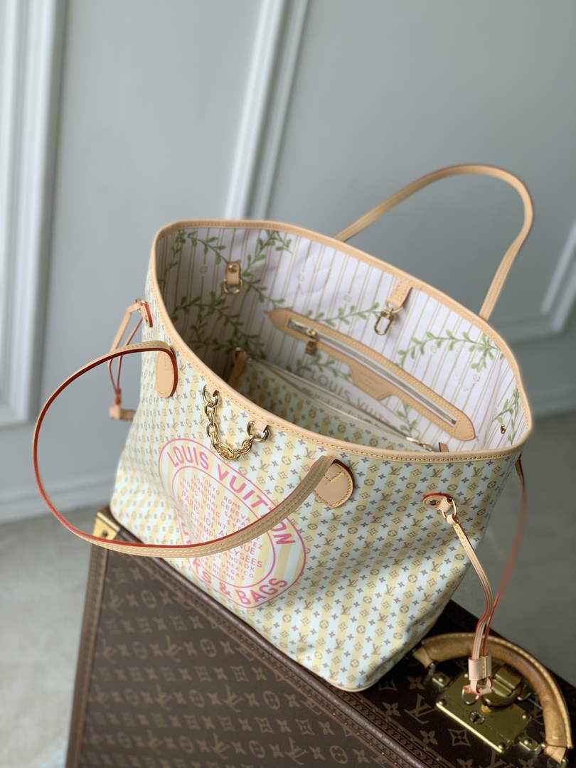 Louis Vuitton Neverfull MM Bag, M28457 Banana Coated Canvas - Default Title - View 5