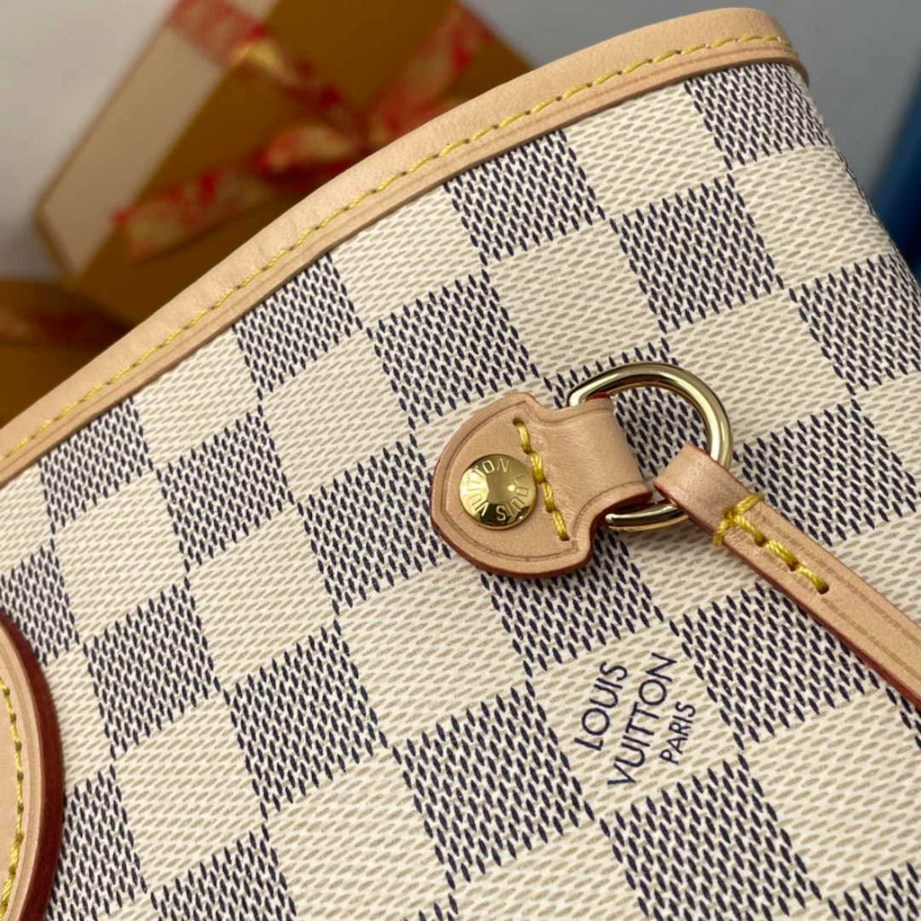 Louis Vuitton Neverfull MM Bag N41605 Damier Azur Canvas Pink - Default Title - View 8