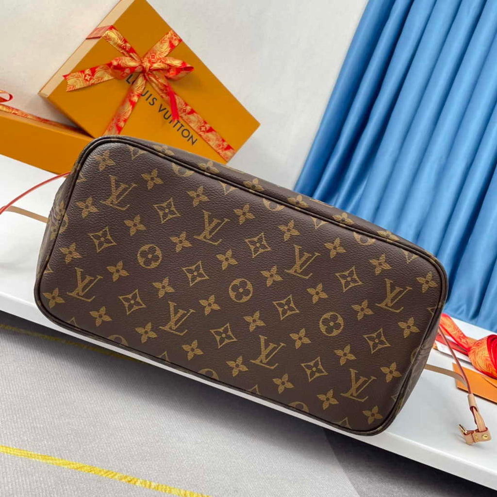 Louis Vuitton Neverfull MM Bag M41178 Monogram Canvas Peony - Default Title - View 5