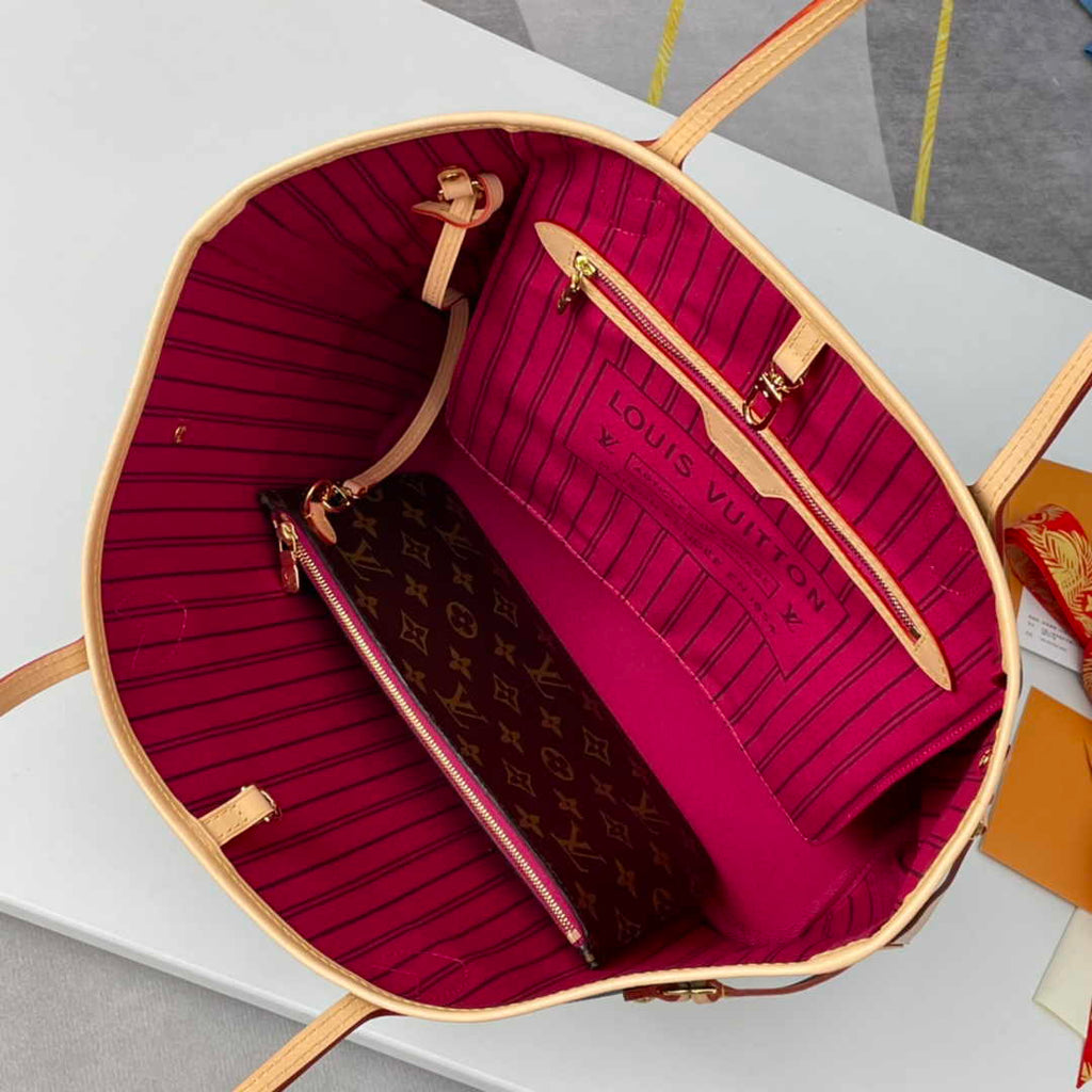 Louis Vuitton Neverfull MM Bag M41178 Monogram Canvas Peony - Default Title - View 7