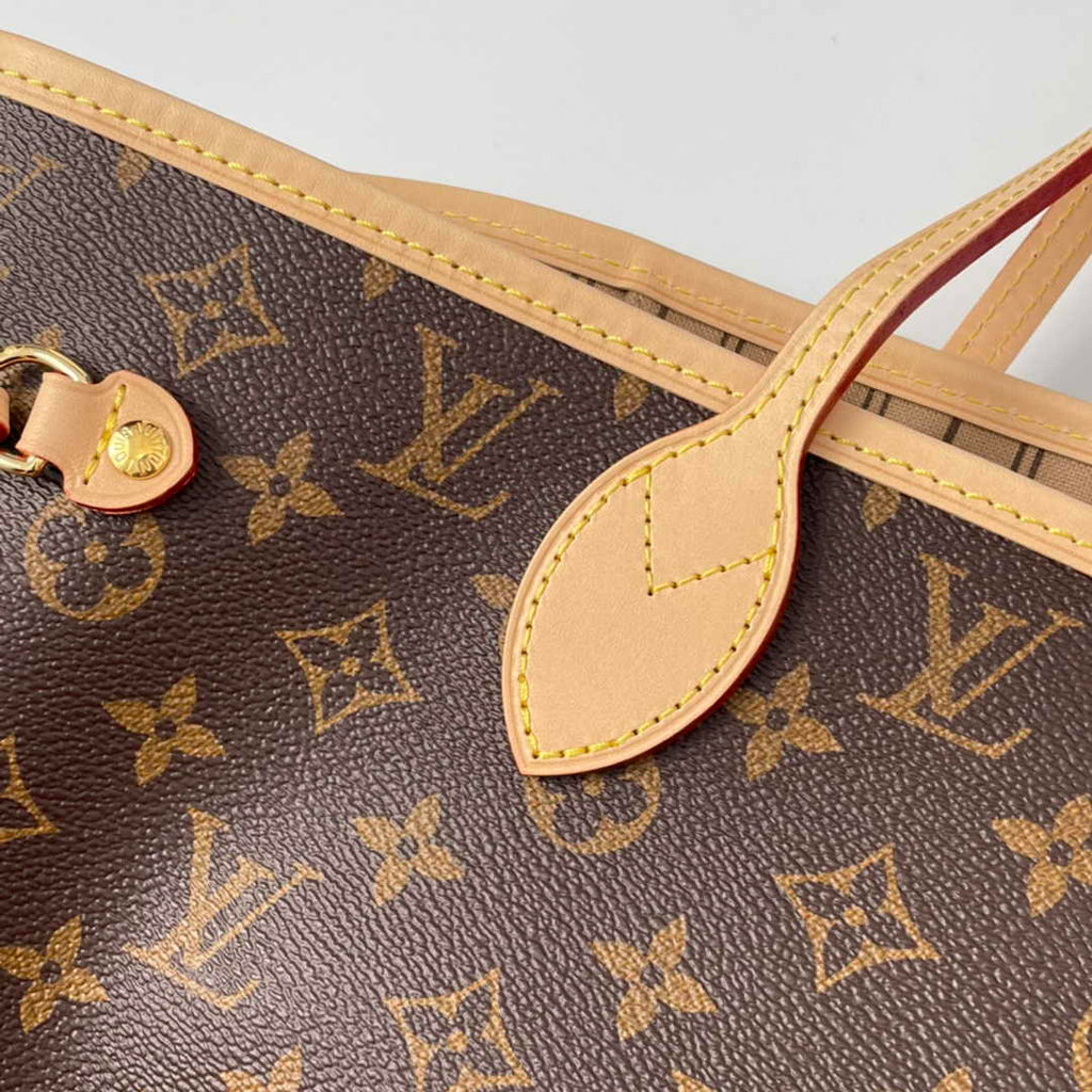 Louis Vuitton Neverfull MM Tote Bag M40995 Monogram Canvas Beige - Default Title - View 6
