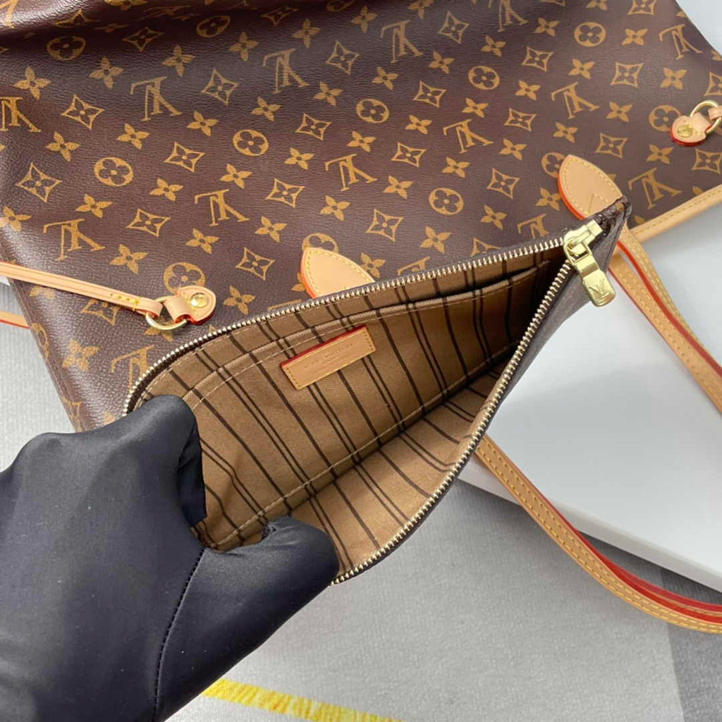 Louis Vuitton Neverfull MM Tote Bag M40995 Monogram Canvas Beige - Default Title - View 9