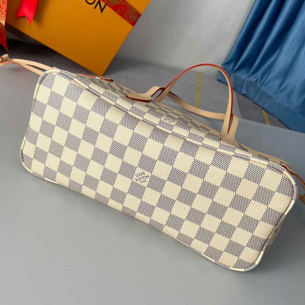 Louis Vuitton Neverfull PM Bag N41362 Damier Azur Canvas Beige - Default Title - View 4