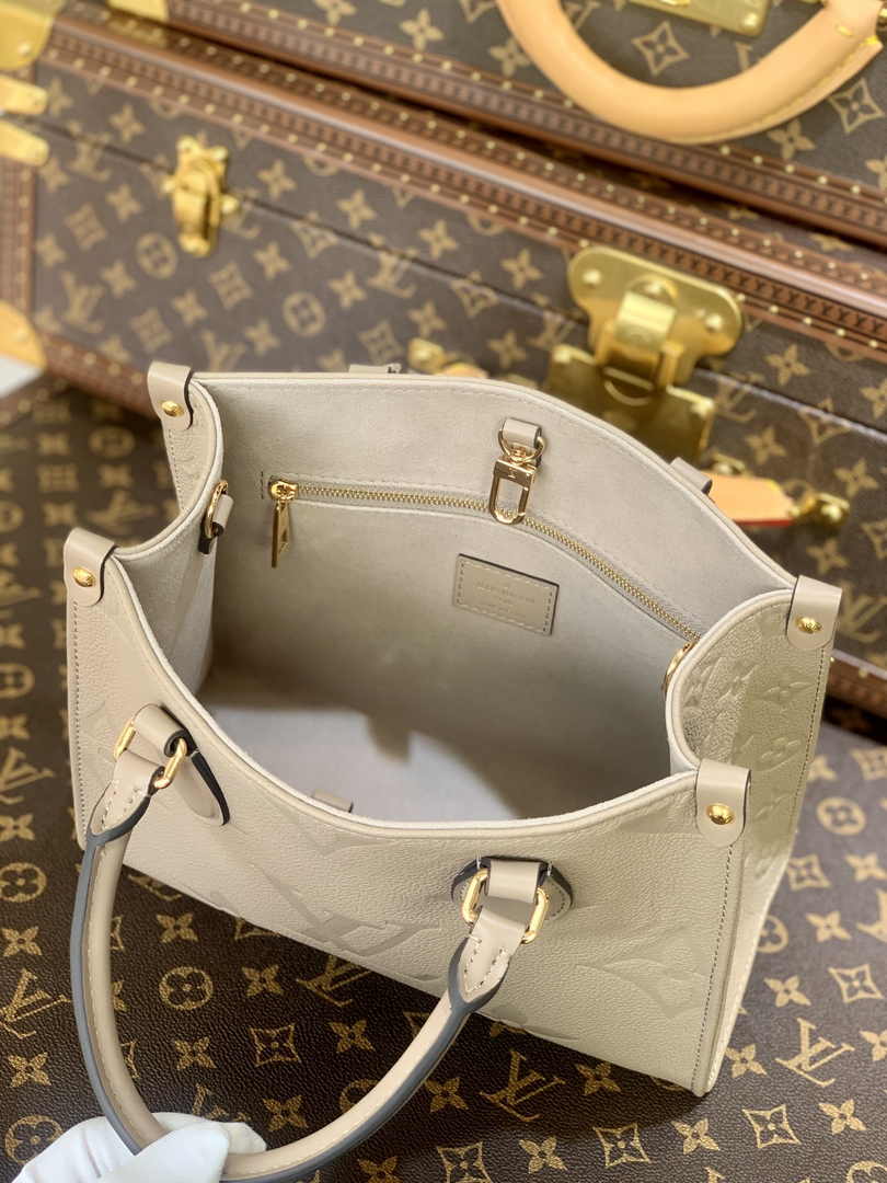 Louis Vuitton Onthego PM Bag M45660 Gray Leather - Default Title - View 8