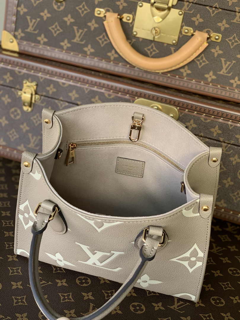 Louis Vuitton Onthego PM Bag M45779 Beige Cream Leather - Default Title - View 8