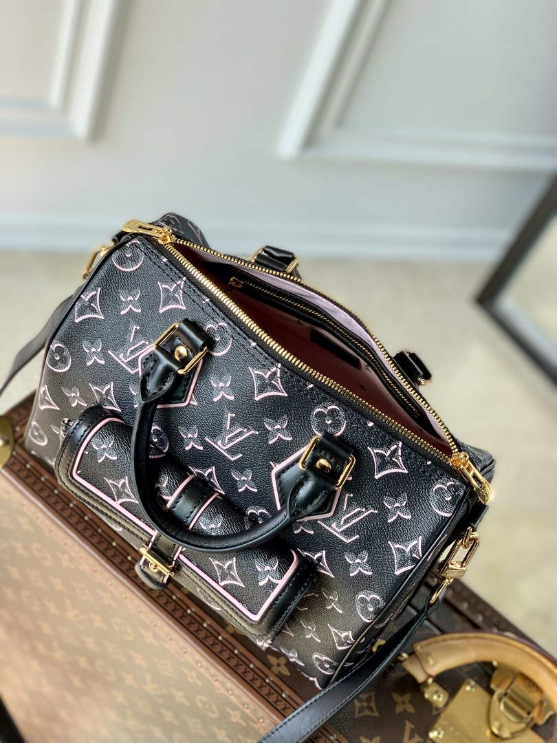 LV M20852 Louis Vuitton Speedy Bandoulière 25 Black - Default Title - View 8