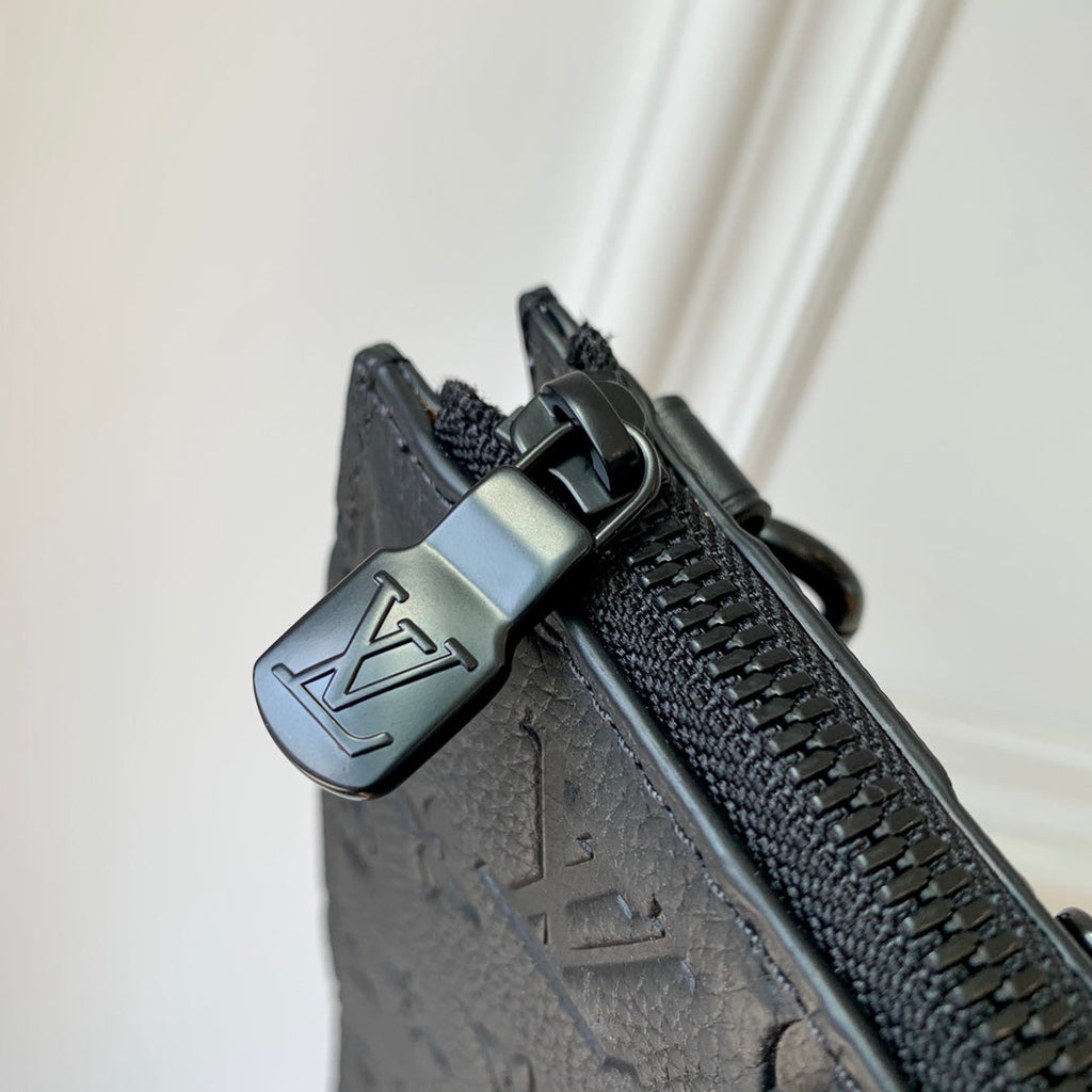 LV M59960 Louis Vuitton Sac Plat Cross Bag Black Taurillon Leather - Default Title - View 6
