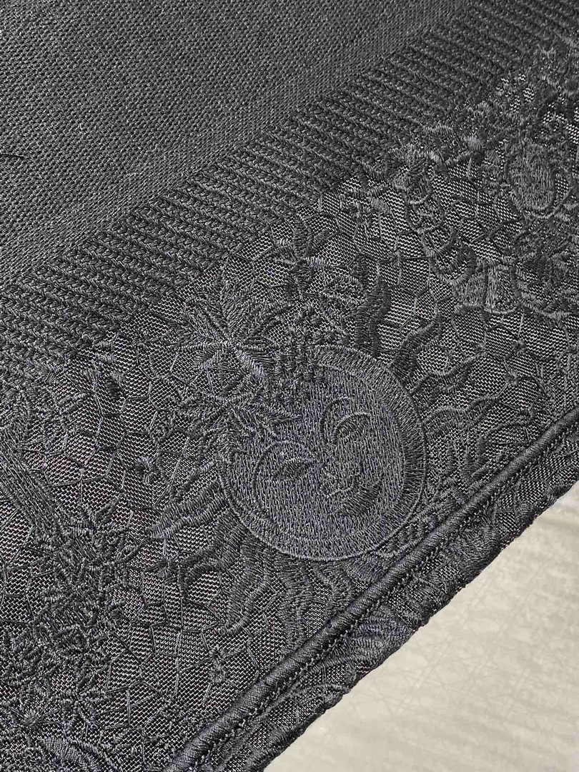 Medium Dior Book Tote M1296 Black Toile de Jouy Soleil Macramé Embroidery - Default Title - View 8
