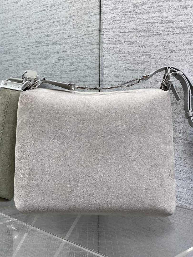 Medium Diorly Bag – Gray Suede Calfskin M1412 - Default Title - View 6