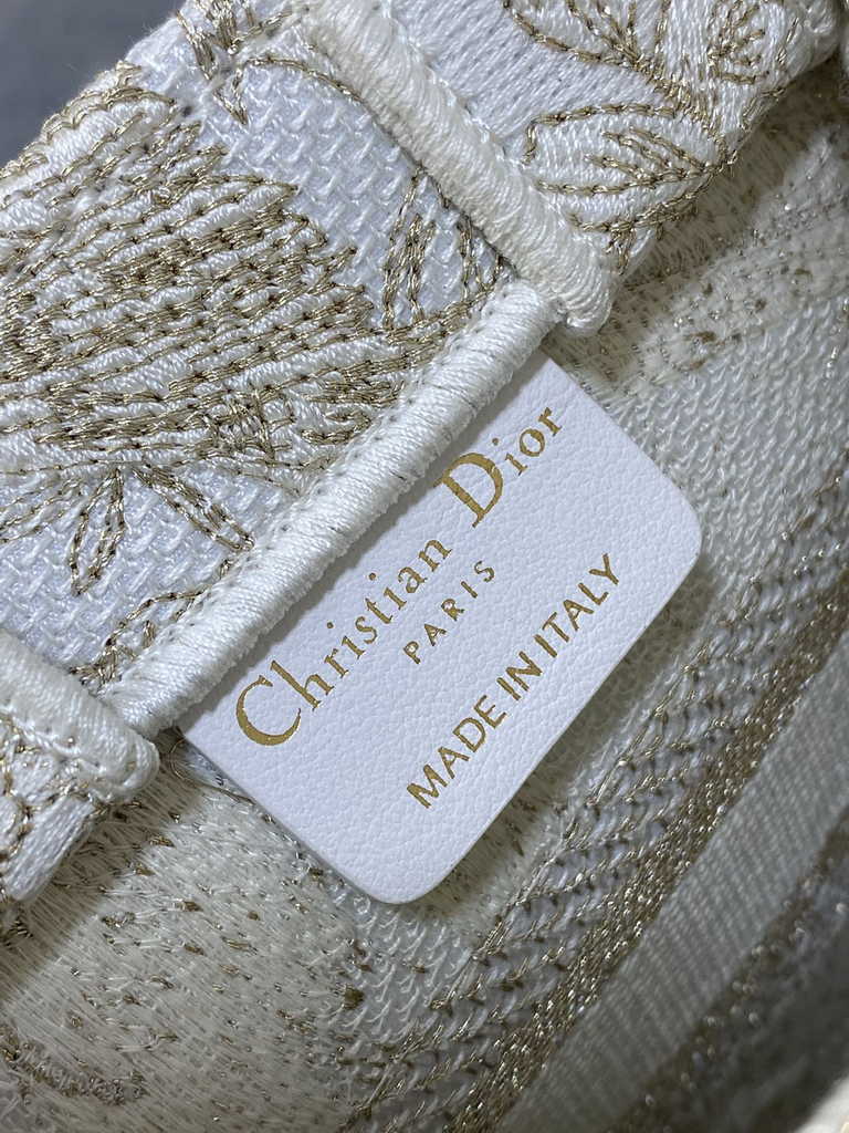 Mini Dior Book Tote Phone Bag S5555 Jardin d'Hiver Metallic Thread - Default Title - View 10