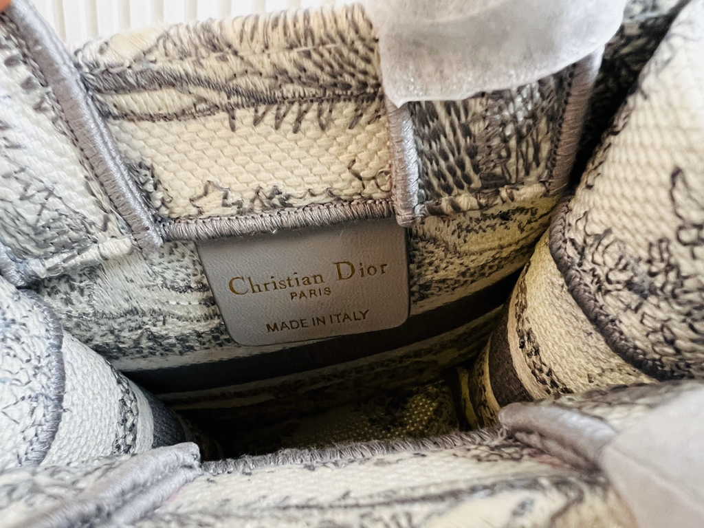 Mini Dior Book Tote Phone Bag S5555 Gray Toile de Jouy Reverse Embroidery - Default Title - View 8