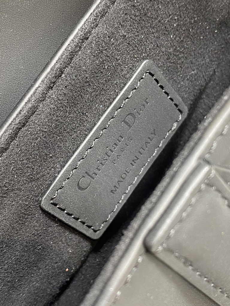 Dior Mini Saddle Bag with Strap M0456 Black Smooth Calfskin - Default Title - View 9