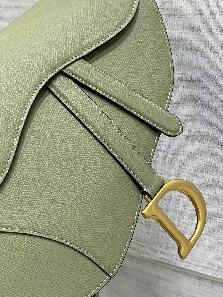 Dior Saddle Bag with Strap M0455 Grained Calfskin Dark Green - Default Title - View 3