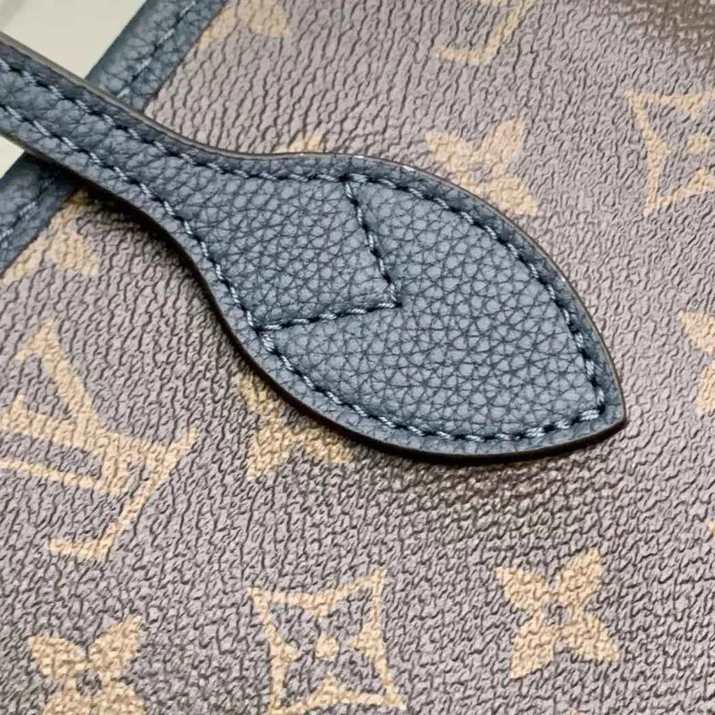 Louis Vuitton Neverfull Inside Out MM Bag, M14994 Monogram Navy Coated canvas
