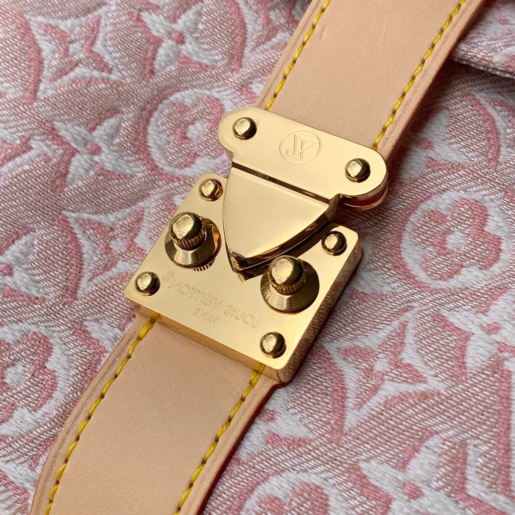 Louis Vuitton Pochette Mia Bag M2A382 Monogram Emblème Rose Ruban