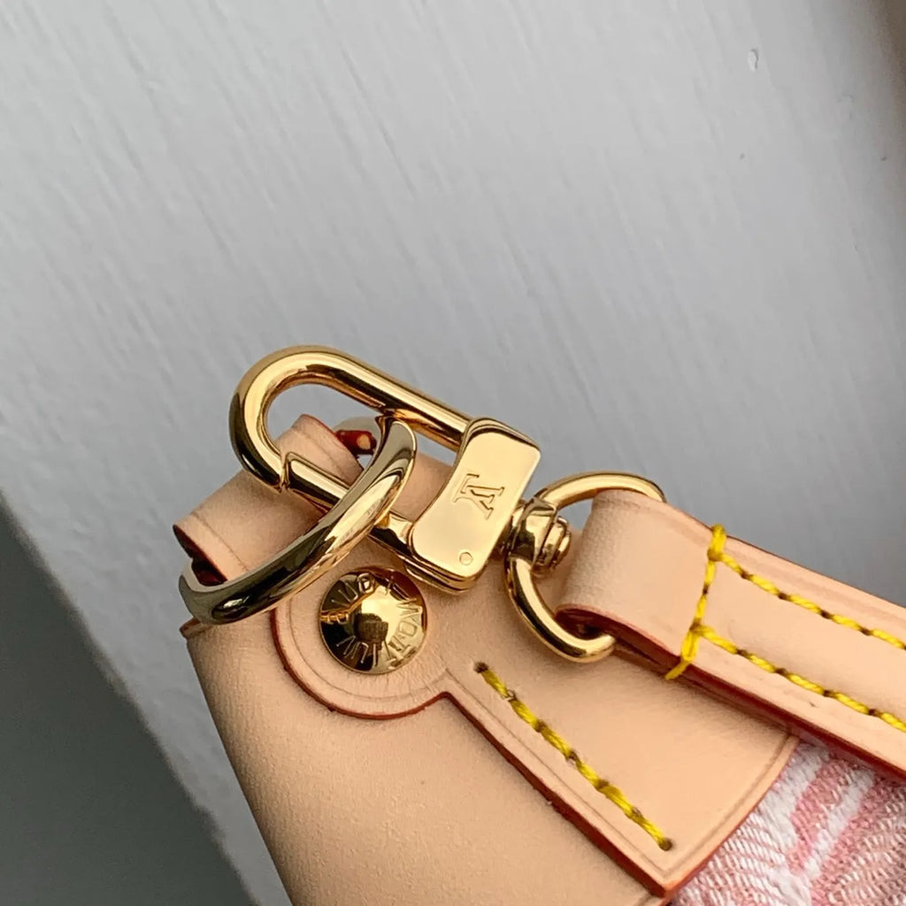 Louis Vuitton Pochette Mia Bag M2A382 Monogram Emblème Rose Ruban