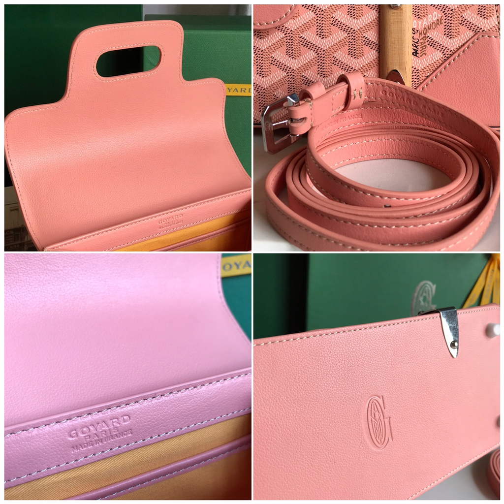 Goyard Saïgon PM Tote Bag GY020280 Pink Leather