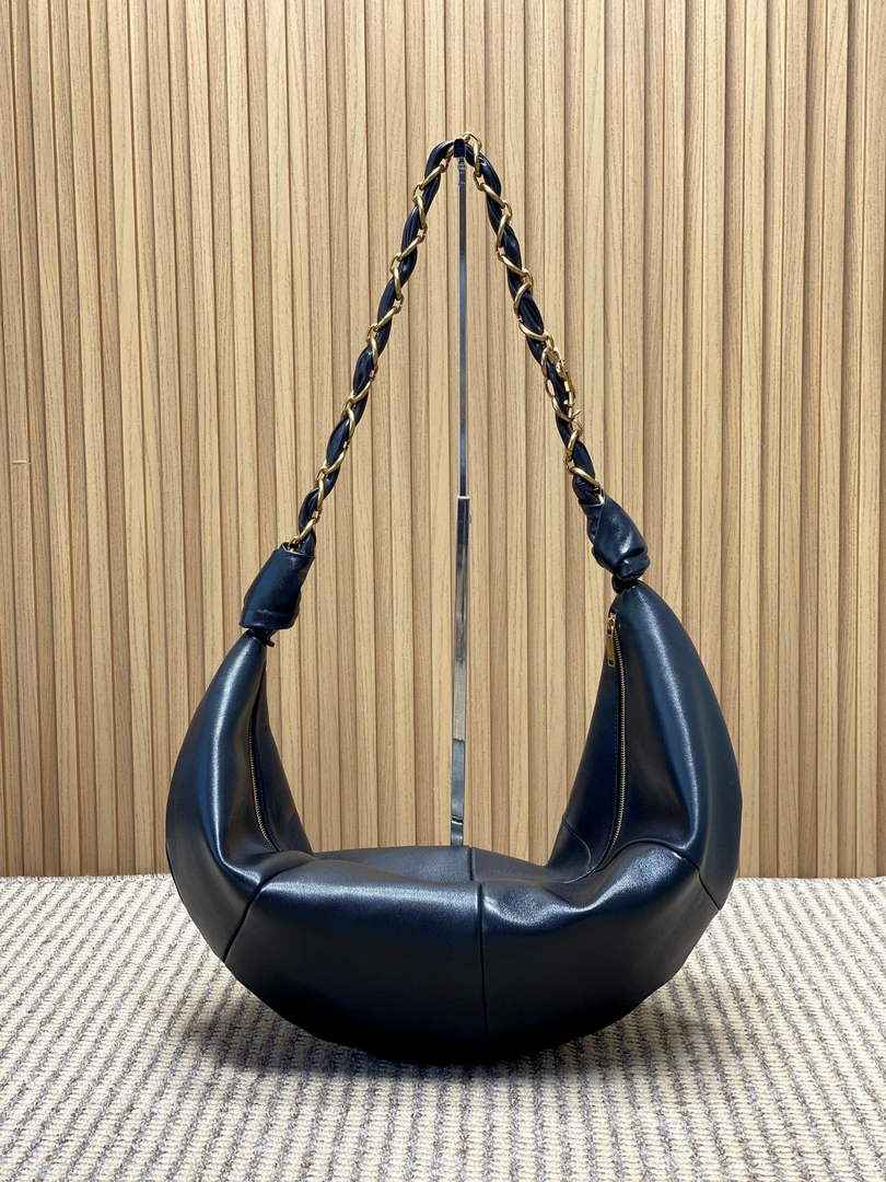Saint Laurent 862210 YSL AMALIA hobo in lambskin Black - Default Title - View 1
