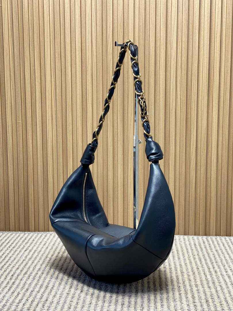 Saint Laurent 862210 YSL AMALIA hobo in lambskin Black - Default Title - View 2