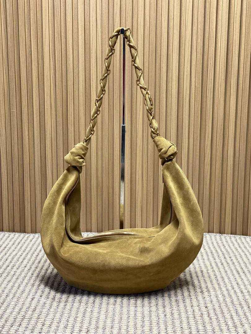 Saint Laurent 862210 YSL AMALIA hobo in Suede Tan - Default Title - View 3