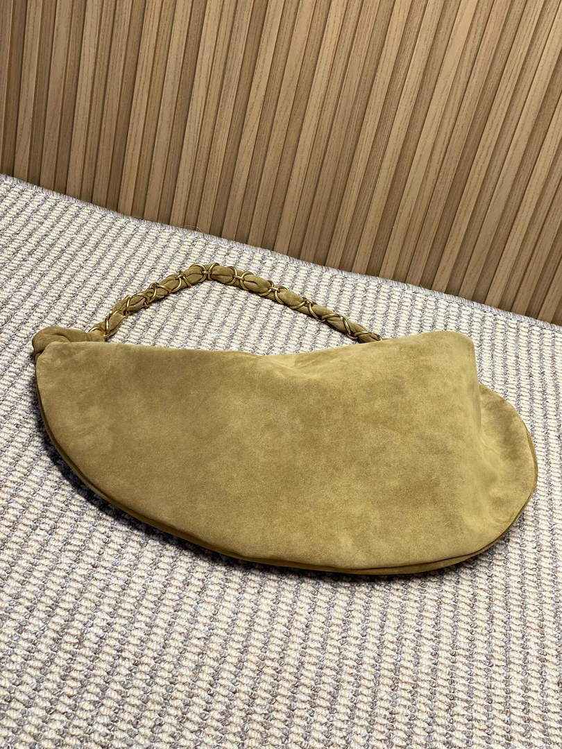 Saint Laurent 862210 YSL AMALIA hobo in Suede Tan - Default Title - View 4