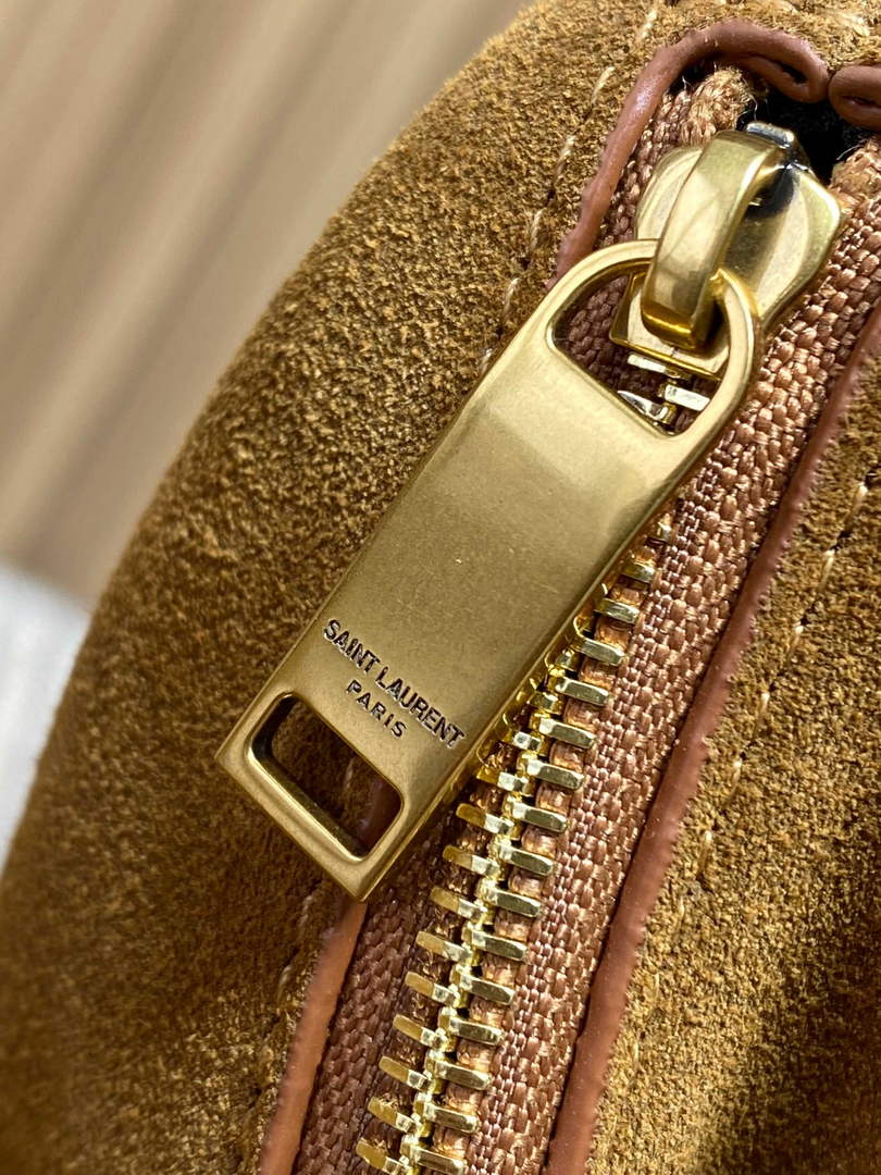 Saint Laurent 862210 YSL AMALIA hobo in Suede Brown - Default Title - View 7
