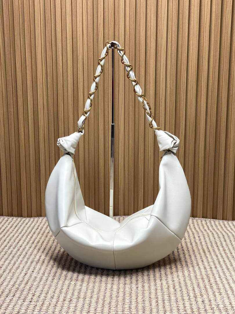 Saint Laurent 862210 YSL AMALIA hobo in lambskin Beige - Default Title - View 1