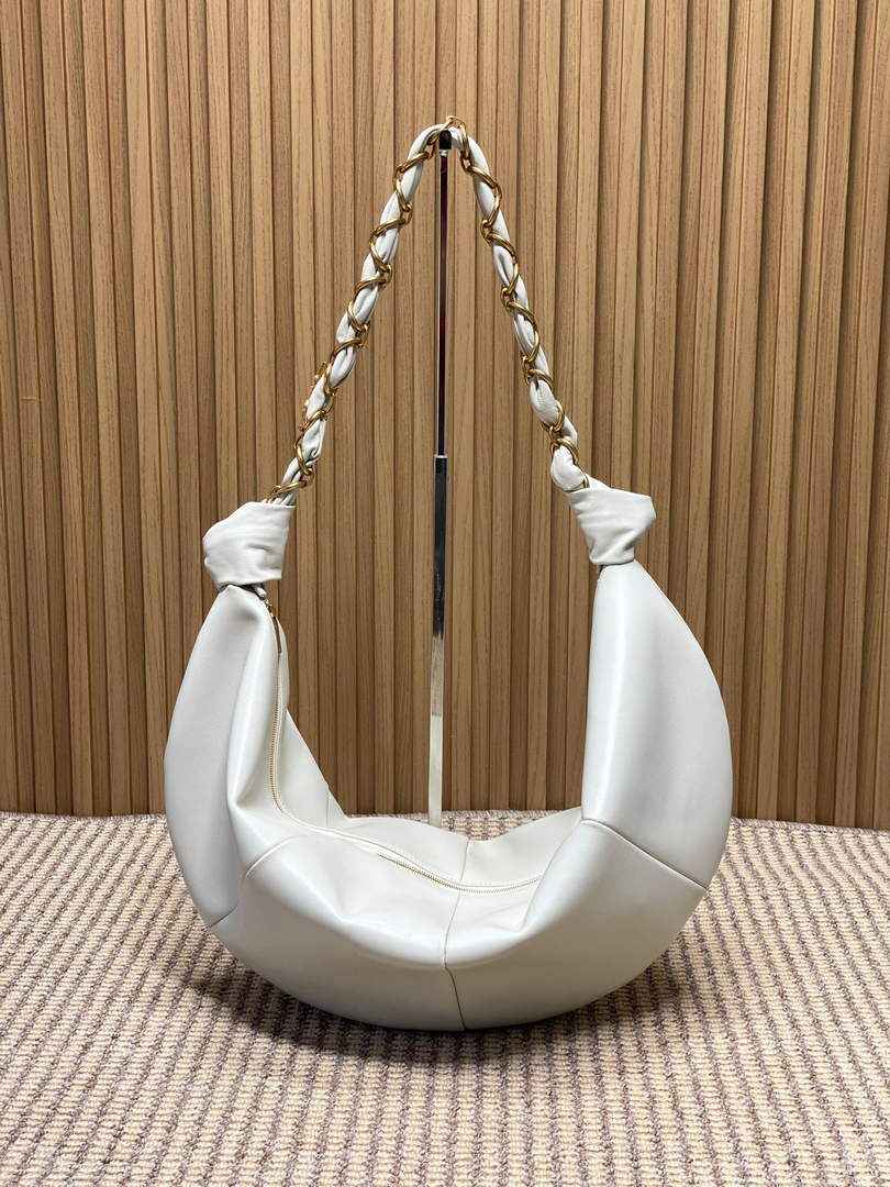 Saint Laurent 862210 YSL AMALIA hobo in lambskin Beige - Default Title - View 3