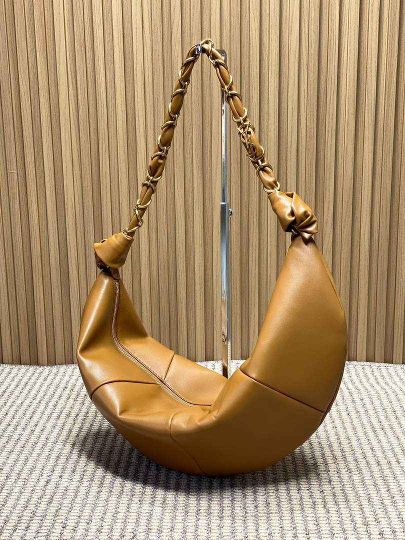 Saint Laurent 862210 YSL AMALIA hobo in lambskin Brown - Default Title - View 2