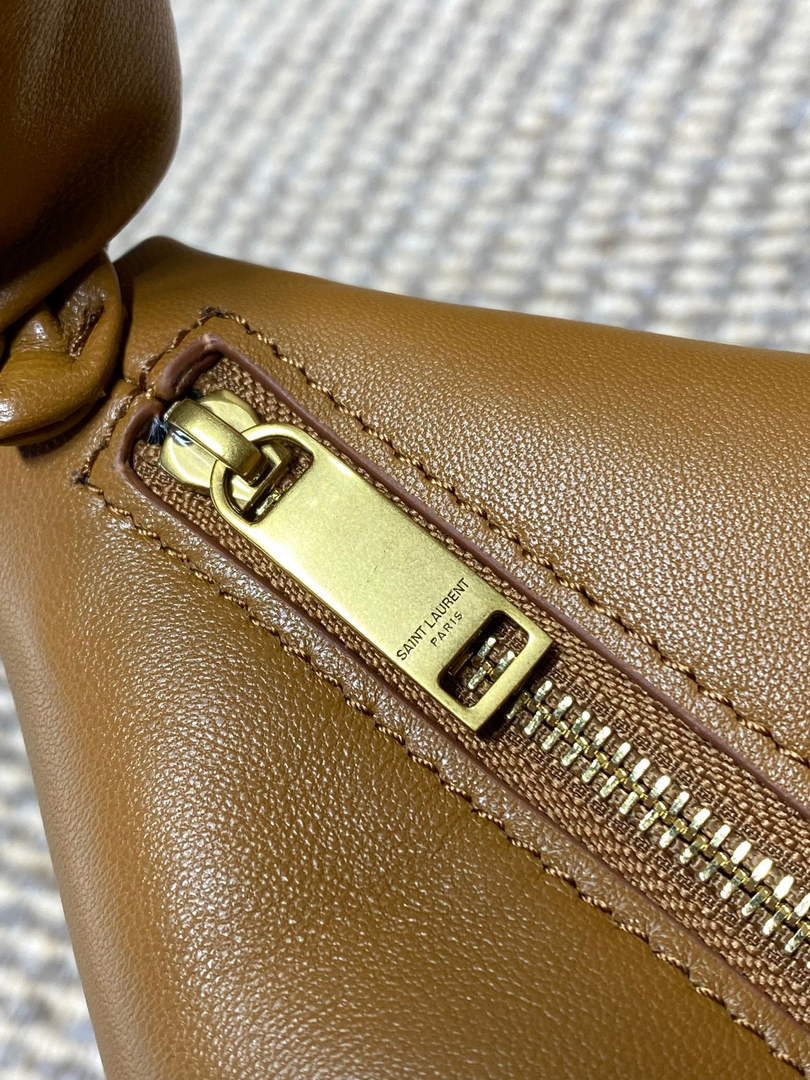 Saint Laurent 862210 YSL AMALIA hobo in lambskin Brown - Default Title - View 7
