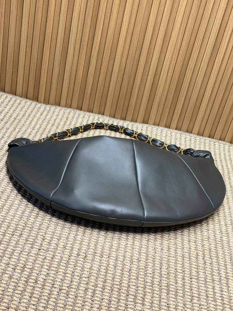 Saint Laurent 862210 YSL AMALIA hobo in lambskin Gray - Default Title - View 4