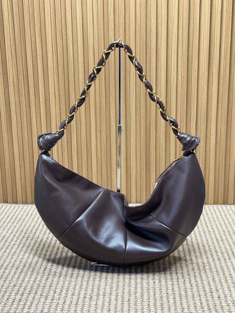 Saint Laurent 862210 YSL AMALIA hobo in lambskin Coffee - Default Title - View 1