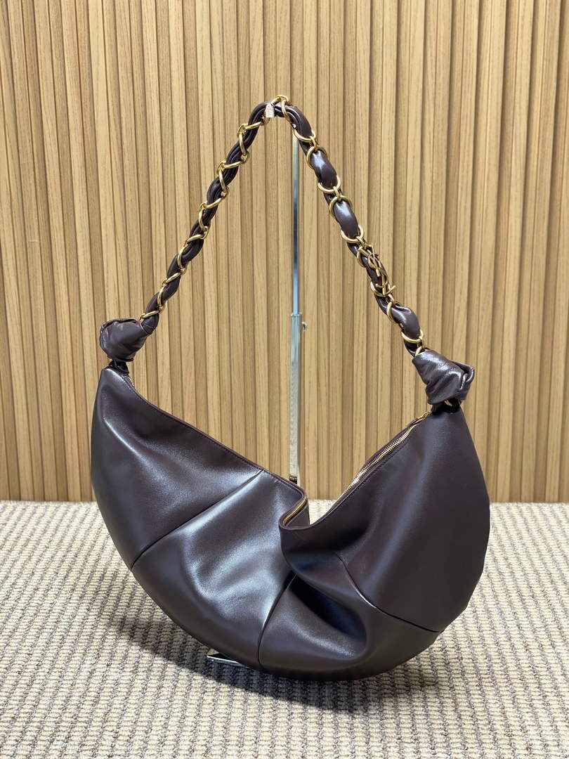 Saint Laurent 862210 YSL AMALIA hobo in lambskin Coffee - Default Title - View 2