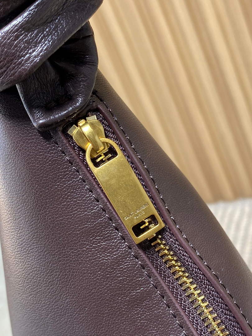 Saint Laurent 862210 YSL AMALIA hobo in lambskin Coffee - Default Title - View 7