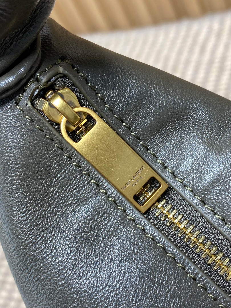 Saint Laurent 862210 YSL AMALIA hobo in lambskin Green - Default Title - View 7