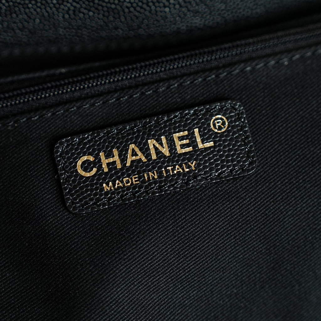 Chanel Shopping Bag, AS3351 Grained Calfskin Black