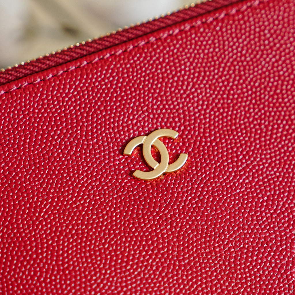 Chanel Shopping Bag, AS3351 Grained Calfskin Red