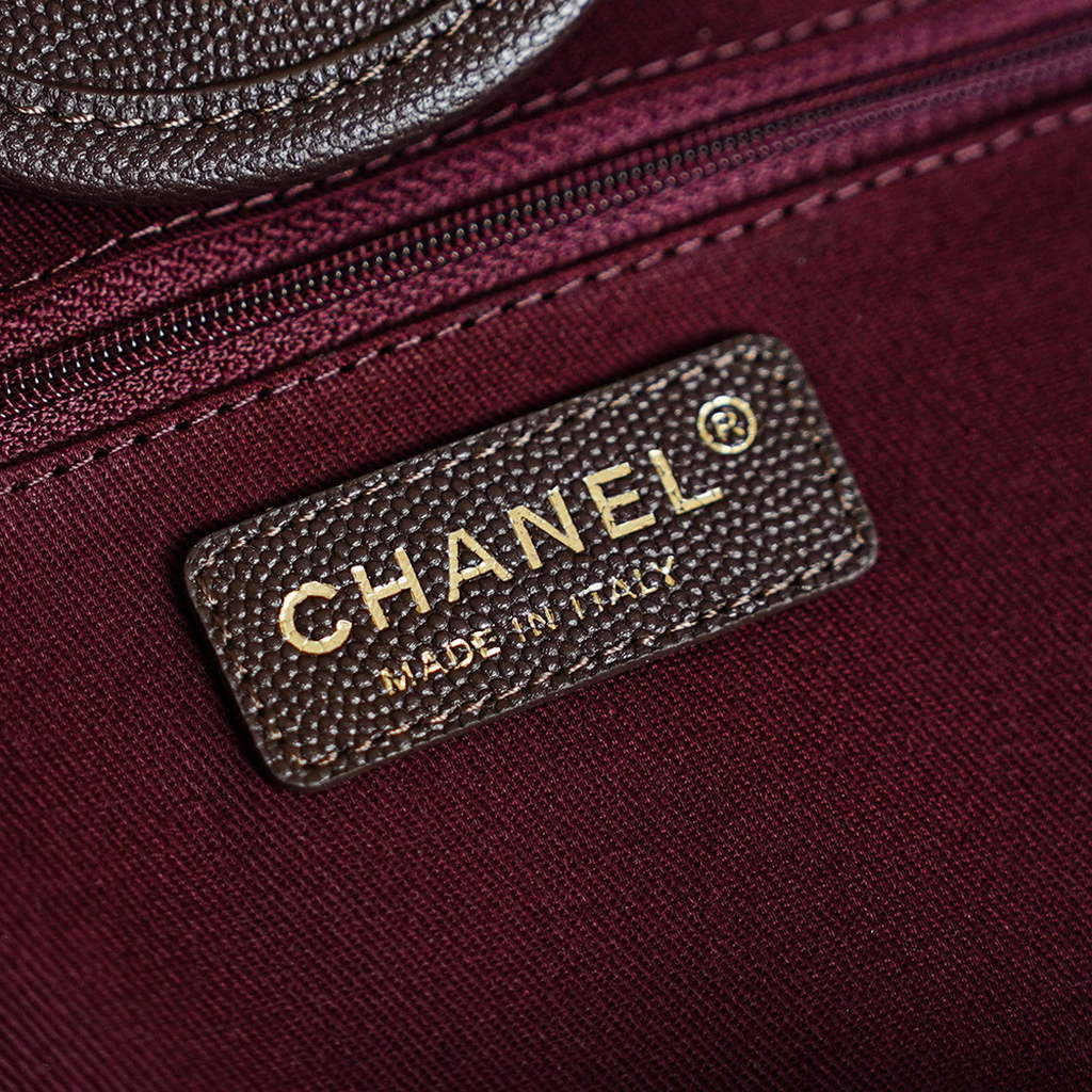 Chanel Shopping Bag, AS3351 Grained Calfskin Brown
