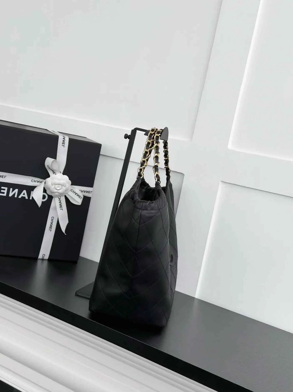 Chanel Shopping Bag, AS6475 Calfskin Black