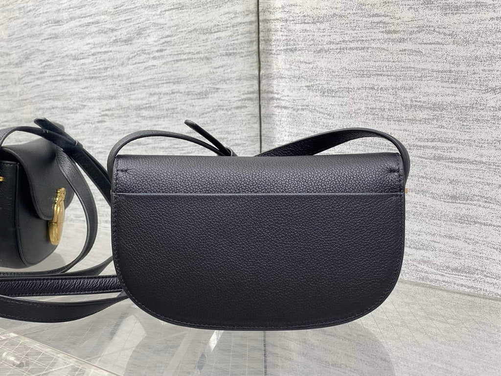Small Dior Médaillon Flap Bag – Black Grained Calfskin M3919 - Default Title - View 4