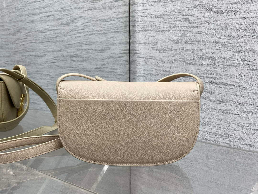 Small Dior Médaillon Flap Bag – Beige Grained Calfskin M3919 - Default Title - View 4