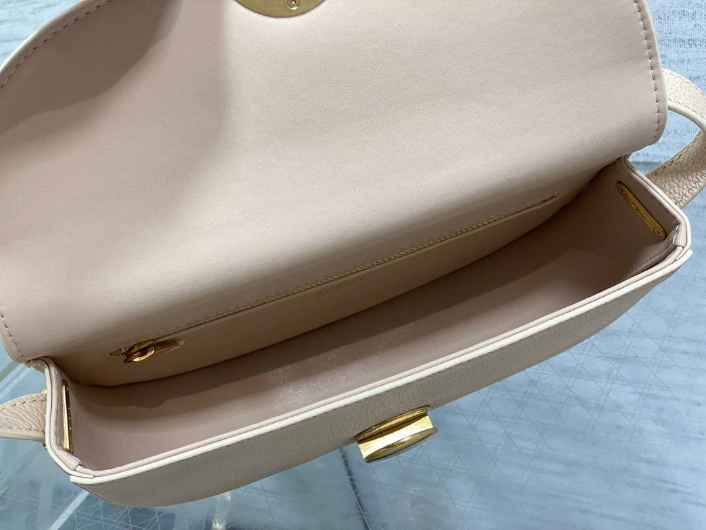 Small Dior Médaillon Flap Bag – Apricot Grained Calfskin M3919 - Default Title - View 9