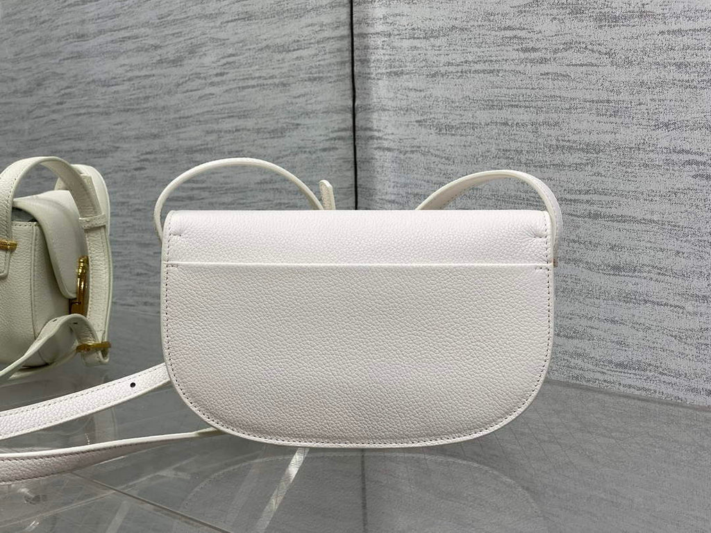 Small Dior Médaillon Flap Bag – White Grained Calfskin M3919 - Default Title - View 4