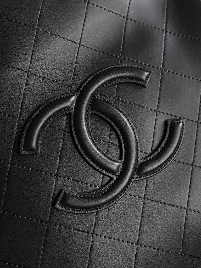 Chanel Small Shopping Bag, AS6200 Calfskin Black