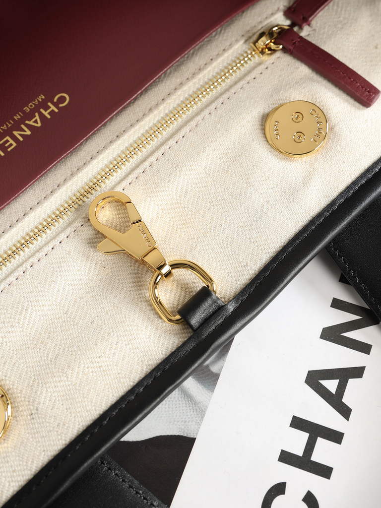Chanel Small Shopping Bag, AS6200 Canvas Beige
