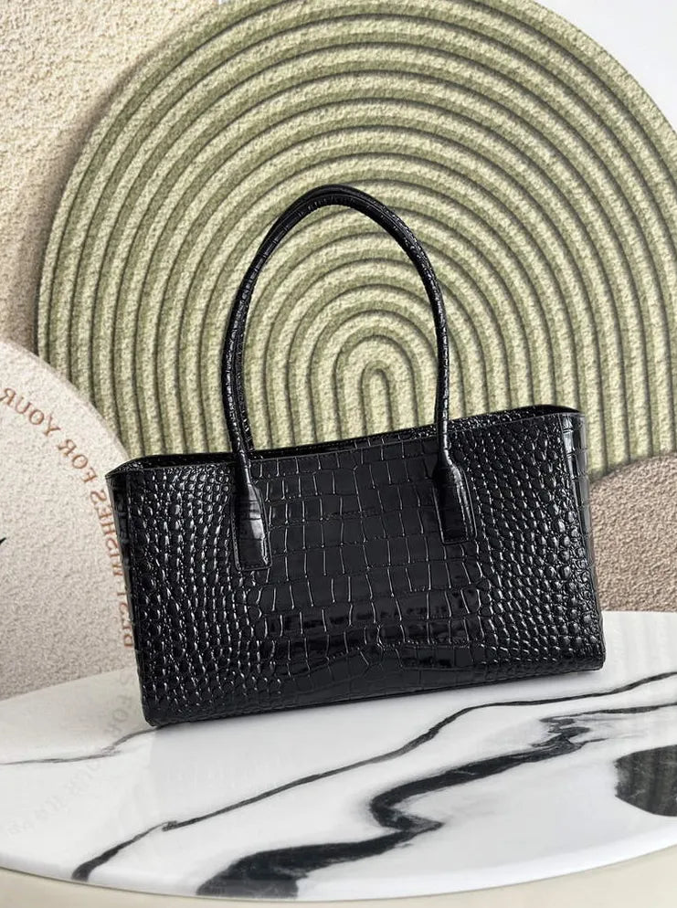 Chanel Small Shopping Bag, AS6243 Crocodile Black