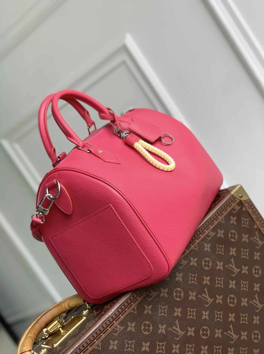 Louis Vuitton Speedy Soft 30 Bag, M29466 Rose Miami Cowhide leather