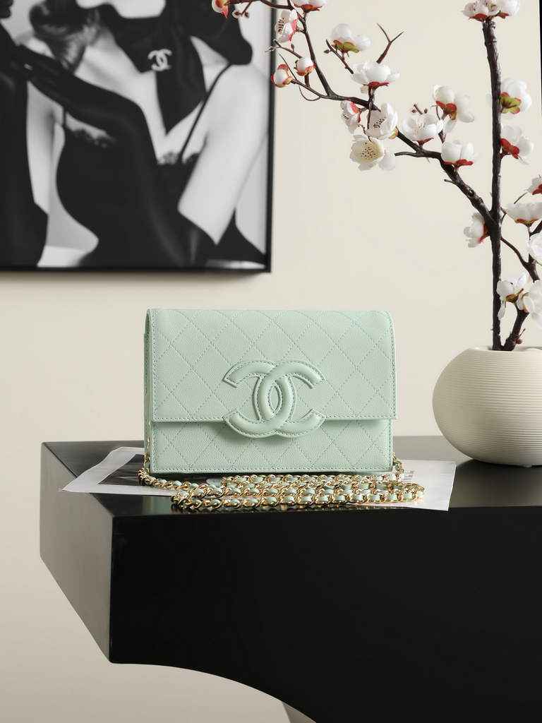 Chanel Wallet on Chain, AP5455 Calfskin Blue