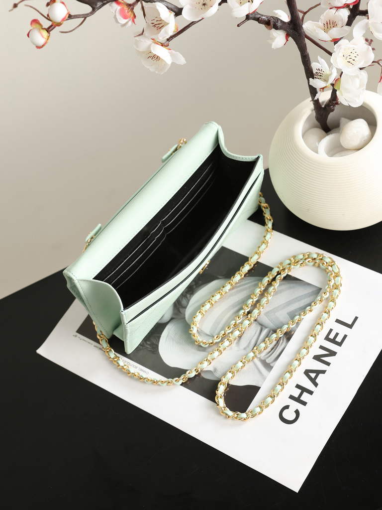Chanel Wallet on Chain, AP5455 Calfskin Blue