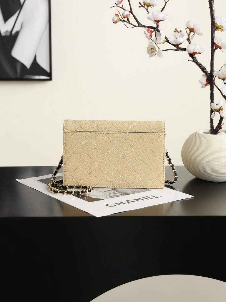 Chanel Wallet on Chain, AP5455 Calfskin Apricot
